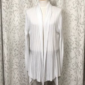 Jamie Sadock White Open Front Long Sleeve Sweater. Size XL